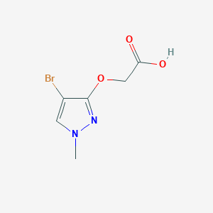 molecular formula C6H7BrN2O3 B2986527 2-(4-Bromo-1-methylpyrazol-3-yl)oxyacetic acid CAS No. 2092064-60-1