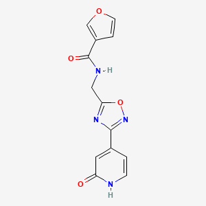 N-((3-(2-oxo-1,2-dihydropyridin-4-yl)-1,2,4-oxadiazol-5-yl)methyl)furan-3-carboxamide