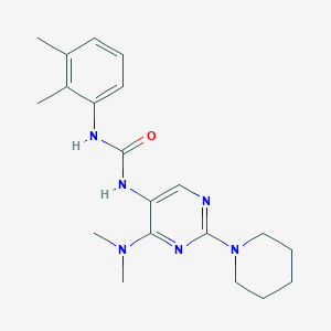 molecular formula C20H28N6O B2986529 1-(4-(Dimethylamino)-2-(piperidin-1-yl)pyrimidin-5-yl)-3-(2,3-dimethylphenyl)urea CAS No. 1797670-01-9