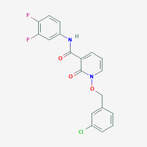 1-((3-chlorobenzyl)oxy)-N-(3,4-difluorophenyl)-2-oxo-1,2-dihydropyridine-3-carboxamide