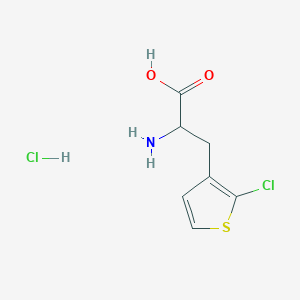 molecular formula C7H9Cl2NO2S B2986540 2-Amino-3-(2-chlorothiophen-3-yl)propanoic acid;hydrochloride CAS No. 2243509-11-5