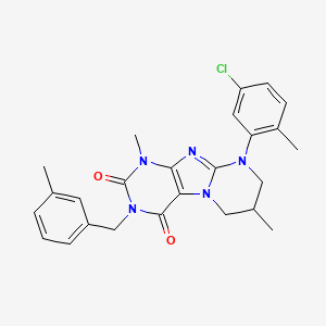 9-(5-chloro-2-methylphenyl)-1,7-dimethyl-3-(3-methylbenzyl)-6,7,8,9-tetrahydropyrimido[2,1-f]purine-2,4(1H,3H)-dione