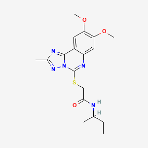 N-(sec-butyl)-2-[(8,9-dimethoxy-2-methyl[1,2,4]triazolo[1,5-c]quinazolin-5-yl)thio]acetamide