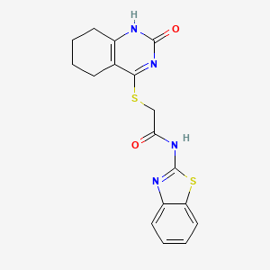N-(benzo[d]thiazol-2-yl)-2-((2-oxo-1,2,5,6,7,8-hexahydroquinazolin-4-yl)thio)acetamide
