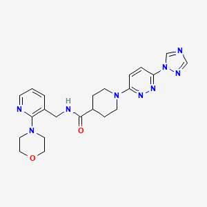 1-(6-(1H-1,2,4-triazol-1-yl)pyridazin-3-yl)-N-((2-morpholinopyridin-3-yl)methyl)piperidine-4-carboxamide