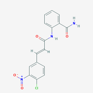 2-(3-(4-Chloro-3-nitrophenyl)prop-2-enoylamino)benzamide