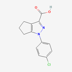 B2986606 1-(4-Chlorophenyl)-1,4,5,6-tetrahydrocyclopenta[C]pyrazole-3-carboxylic acid CAS No. 123344-96-7