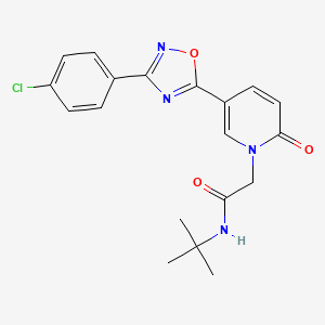 N-(tert-butyl)-2-(5-(3-(4-chlorophenyl)-1,2,4-oxadiazol-5-yl)-2-oxopyridin-1(2H)-yl)acetamide
