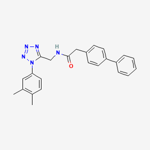 2-([1,1'-biphenyl]-4-yl)-N-((1-(3,4-dimethylphenyl)-1H-tetrazol-5-yl)methyl)acetamide