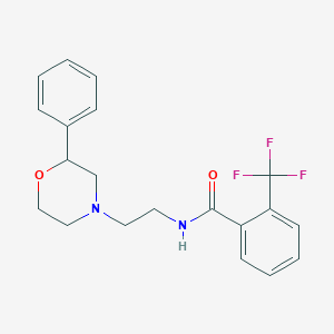 molecular formula C20H21F3N2O2 B2986640 N-(2-(2-phenylmorpholino)ethyl)-2-(trifluoromethyl)benzamide CAS No. 953935-70-1