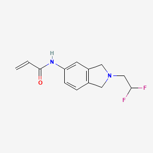 molecular formula C13H14F2N2O B2986650 N-[2-(2,2-Difluoroethyl)-1,3-dihydroisoindol-5-yl]prop-2-enamide CAS No. 2305530-04-3