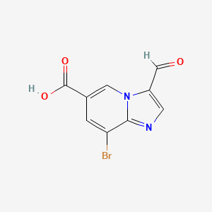 molecular formula C9H5BrN2O3 B2986652 8-Bromo-3-formylimidazo[1,2-a]pyridine-6-carboxylic acid CAS No. 2044836-80-6