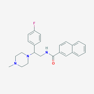 molecular formula C24H26FN3O B2986656 N-(2-(4-氟苯基)-2-(4-甲基哌嗪-1-基)乙基)-2-萘酰胺 CAS No. 903252-42-6