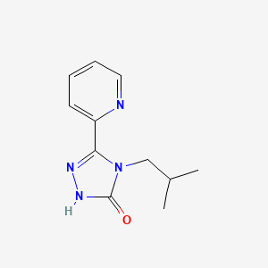 molecular formula C11H14N4O B2986660 4-(2-methylpropyl)-3-(pyridin-2-yl)-4,5-dihydro-1H-1,2,4-triazol-5-one CAS No. 2199509-49-2