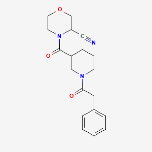 4-[1-(2-Phenylacetyl)piperidine-3-carbonyl]morpholine-3-carbonitrile
