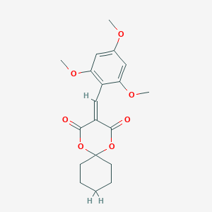 molecular formula C19H22O7 B298669 3-(2,4,6-Trimethoxybenzylidene)-1,5-dioxaspiro[5.5]undecane-2,4-dione 