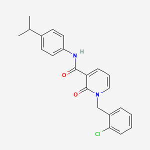 molecular formula C22H21ClN2O2 B2986691 1-(2-chlorobenzyl)-N-(4-isopropylphenyl)-2-oxo-1,2-dihydropyridine-3-carboxamide CAS No. 946247-66-1