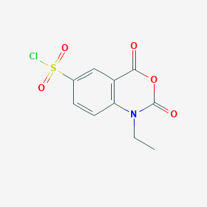 molecular formula C10H8ClNO5S B2986697 1-ethyl-2,4-dioxo-2,4-dihydro-1H-3,1-benzoxazine-6-sulfonyl chloride CAS No. 1225726-09-9