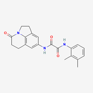 molecular formula C21H21N3O3 B2986698 N1-(2,3-二甲苯基)-N2-(4-氧代-2,4,5,6-四氢-1H-吡咯并[3,2,1-ij]喹啉-8-基)草酰胺 CAS No. 898462-28-7