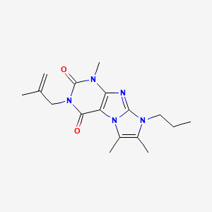 molecular formula C17H23N5O2 B2986706 4,7,8-Trimethyl-2-(2-methylprop-2-enyl)-6-propylpurino[7,8-a]imidazole-1,3-dione CAS No. 878411-97-3