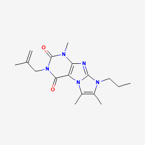 molecular formula C17H23N5O2 B2986706 4,7,8-三甲基-2-(2-甲基丙-2-烯基)-6-丙基嘌呤[7,8-a]咪唑-1,3-二酮 CAS No. 878411-97-3