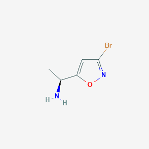 molecular formula C5H7BrN2O B2986722 (1S)-1-(3-bromo-1,2-oxazol-5-yl)ethan-1-amine CAS No. 1955473-97-8