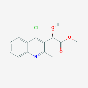 molecular formula C13H12ClNO3 B2986725 (S)-methyl 2-(4-chloro-2-methylquinolin-3-yl)-2-hydroxyacetate CAS No. 1402597-30-1