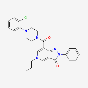 7-(4-(2-chlorophenyl)piperazine-1-carbonyl)-2-phenyl-5-propyl-2H-pyrazolo[4,3-c]pyridin-3(5H)-one