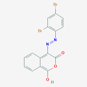 molecular formula C15H8Br2N2O3 B2986758 1H-异色满-1,3,4-三酮 4-[N-(2,4-二溴苯基)腙] CAS No. 478261-78-8