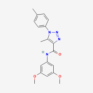molecular formula C19H20N4O3 B2986771 N-(3,5-二甲氧基苯基)-5-甲基-1-(4-甲基苯基)-1H-1,2,3-三唑-4-甲酰胺 CAS No. 895648-54-1