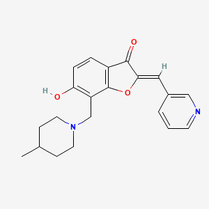 (Z)-6-hydroxy-7-((4-methylpiperidin-1-yl)methyl)-2-(pyridin-3-ylmethylene)benzofuran-3(2H)-one