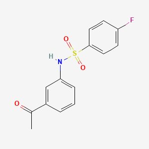 molecular formula C14H12FNO3S B2986782 N-(3-乙酰苯基)-4-氟苯磺酰胺 CAS No. 338966-27-1