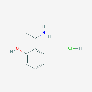 molecular formula C9H14ClNO B2986784 2-(1-氨基丙基)苯酚盐酸盐 CAS No. 1311314-31-4