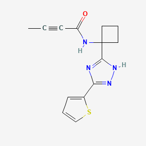 N-[1-(3-Thiophen-2-yl-1H-1,2,4-triazol-5-yl)cyclobutyl]but-2-ynamide