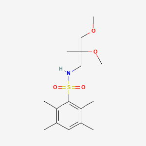 N-(2,3-dimethoxy-2-methylpropyl)-2,3,5,6-tetramethylbenzene-1-sulfonamide