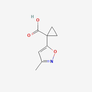 molecular formula C8H9NO3 B2986792 1-(3-Methyl-1,2-oxazol-5-yl)cyclopropane-1-carboxylic acid CAS No. 1469286-26-7