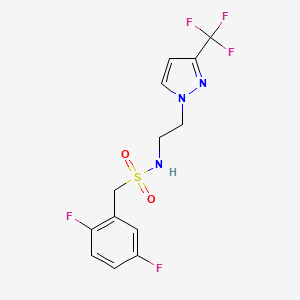 1-(2,5-difluorophenyl)-N-(2-(3-(trifluoromethyl)-1H-pyrazol-1-yl)ethyl)methanesulfonamide
