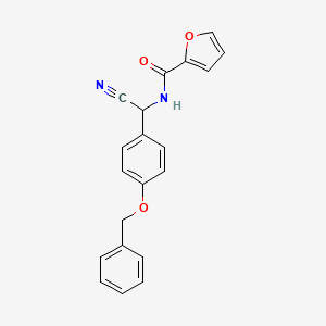 molecular formula C20H16N2O3 B2986798 N-{[4-(benzyloxy)phenyl](cyano)methyl}furan-2-carboxamide CAS No. 1311624-65-3