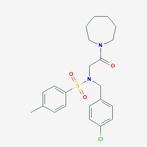 molecular formula C22H27ClN2O3S B298680 N-[2-(azepan-1-yl)-2-oxoethyl]-N-(4-chlorobenzyl)-4-methylbenzenesulfonamide 