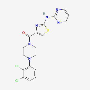 (4-(2,3-Dichlorophenyl)piperazin-1-yl)(2-(pyrimidin-2-ylamino)thiazol-4-yl)methanone