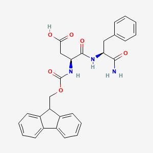 molecular formula C28H27N3O6 B2986822 (3S)-3-{[(1S)-1-甲酰氨基-2-苯乙基]甲酰氨基}-3-({[(9H-芴-9-基)甲氧基]羰基}氨基)丙酸 CAS No. 126402-77-5
