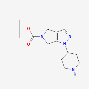 molecular formula C15H24N4O2 B2986841 tert-butyl 1-(piperidin-4-yl)-1H,4H,5H,6H-pyrrolo[3,4-c]pyrazole-5-carboxylate CAS No. 1909305-30-1