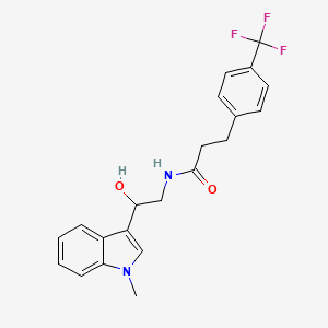 N-(2-hydroxy-2-(1-methyl-1H-indol-3-yl)ethyl)-3-(4-(trifluoromethyl)phenyl)propanamide