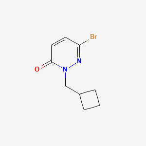 molecular formula C9H11BrN2O B2986847 6-溴-2-(环丁基甲基)哒嗪-3(2H)-酮 CAS No. 1936291-32-5