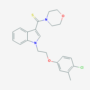 molecular formula C22H23ClN2O2S B298685 1-[2-(4-chloro-3-methylphenoxy)ethyl]-3-(morpholin-4-ylcarbothioyl)-1H-indole 