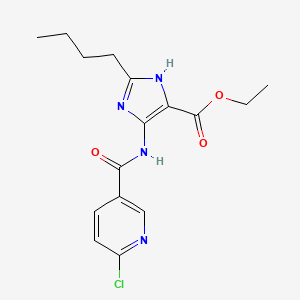 ethyl 2-butyl-4-(6-chloropyridine-3-amido)-1H-imidazole-5-carboxylate