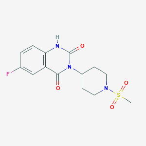 6-fluoro-3-(1-(methylsulfonyl)piperidin-4-yl)quinazoline-2,4(1H,3H)-dione