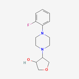 molecular formula C14H19FN2O2 B2986867 4-[4-(2-Fluorophenyl)piperazin-1-yl]oxolan-3-ol CAS No. 2097891-46-6