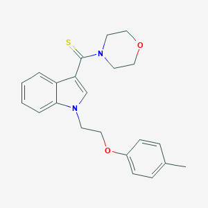 molecular formula C22H24N2O2S B298687 Morpholin-4-yl-[1-(2-p-tolyloxy-ethyl)-1H-indol-3-yl]-methanethione 