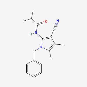 N-(1-benzyl-3-cyano-4,5-dimethyl-1H-pyrrol-2-yl)-2-methylpropanamide